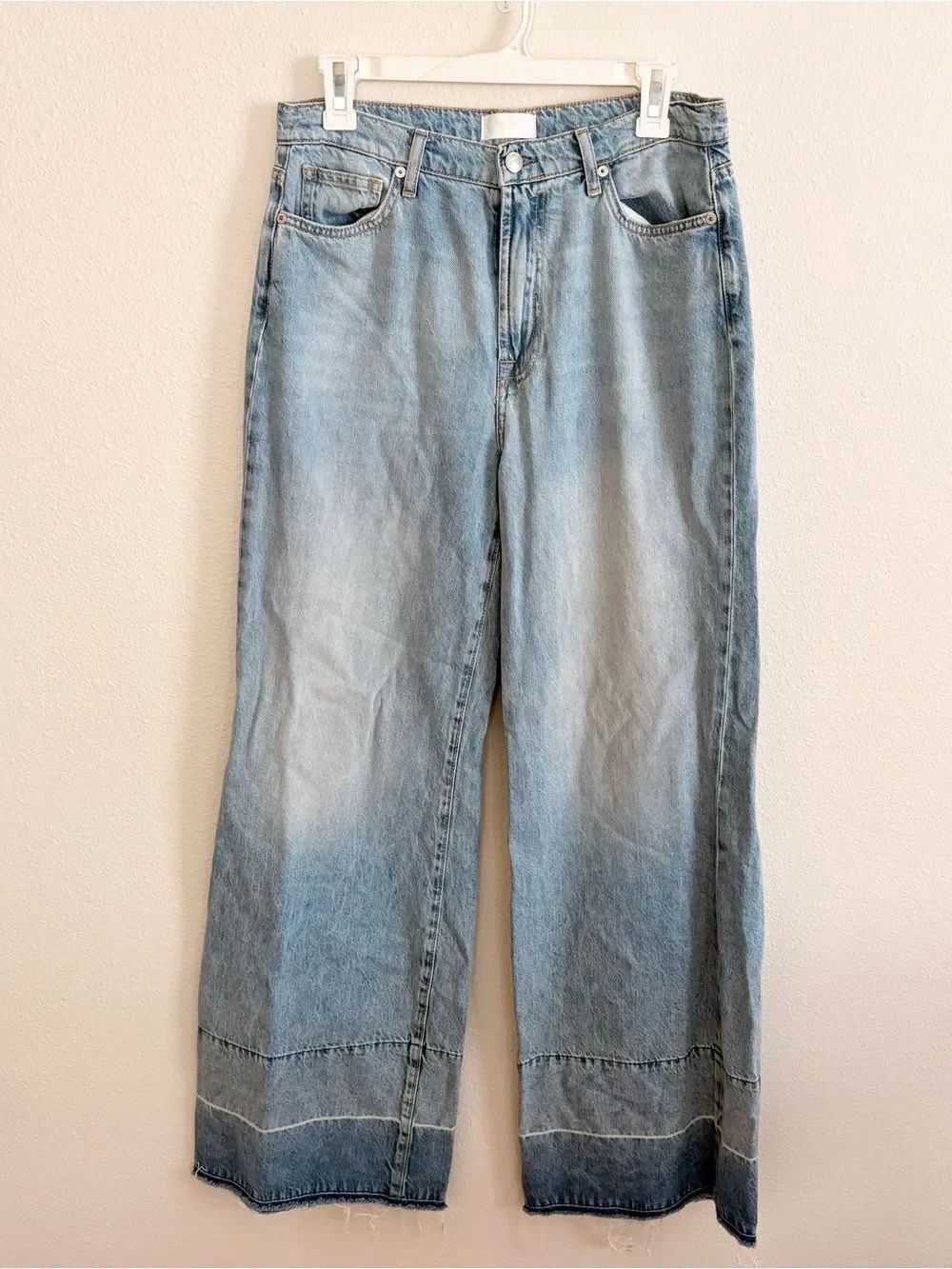 7 For All Mankind Jo Ultra High-Rise Blue Denim Jeans Women's Size 29 Wide Leg
